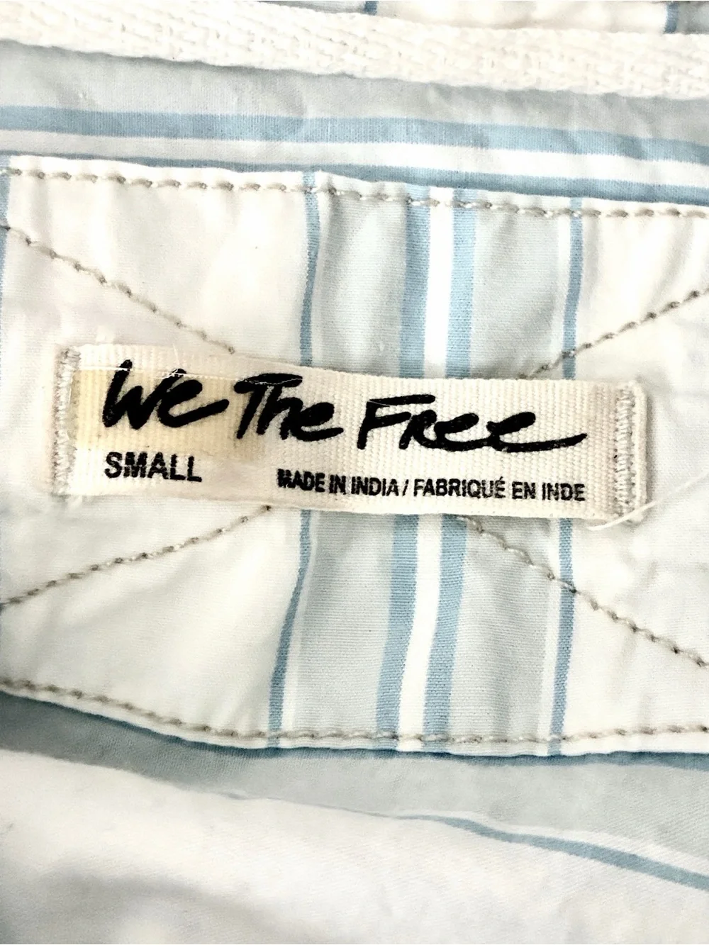 Free People Pale Blue Striped Button-Down Shirt - Picture 5 of 8